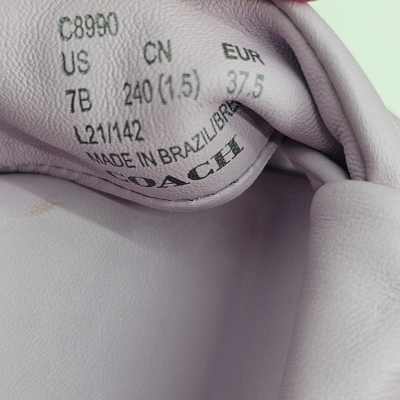 Coach Women's Brooklyn Leather Sandals - Violet Lilac Purple Twist Knot Slide 7 - Picture 5 of 8